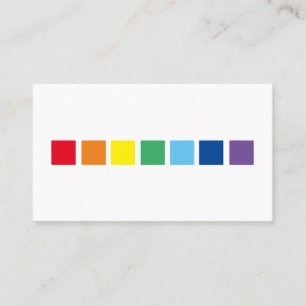 Elegante, regenbogenfarbene Quadrate Innenarchitek Visitenkarte
