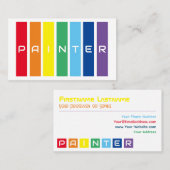 Elegante, regenbogenfarbene Quadrate Visitenkarte (Vorne/Hinten)