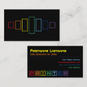 Elegante, regenbogenfarbene Quadrate Visitenkarte (Vorne/Hinten)