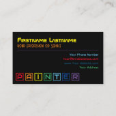 Elegante, regenbogenfarbene Quadrate Visitenkarte (Rückseite)