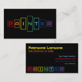 Elegante, regenbogenfarbene Quadrate Visitenkarte (Vorne/Hinten)