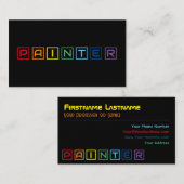 Elegante, regenbogenfarbene Quadrate Visitenkarte (Vorne/Hinten)