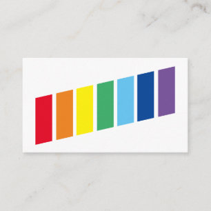 Elegante regenbogenfarbene Streifen Innenarchitekt Visitenkarte