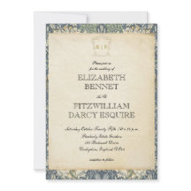 Elegante Regency-Ära-/Antiquitäten-Hochzeitseinlad