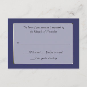 Elegante Regency Custom Wedding Response Card RSVP Karte