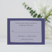 Elegante Regency Custom Wedding Response Card RSVP Karte (Stehend Vorderseite)