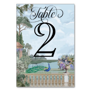 Elegante Regency Era Tischnummer