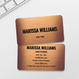 Elegante reiche Copper Gold Moderne Visitenkarte