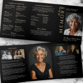 Elegante Reihenfolge der Dienstverpflichtung 6-Fot Dreifach-gefaltete Programmkarte