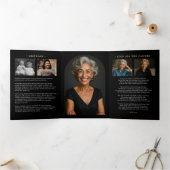 Elegante Reihenfolge der Dienstverpflichtung 6-Fot Dreifach-gefaltete Programmkarte (Innenseite)