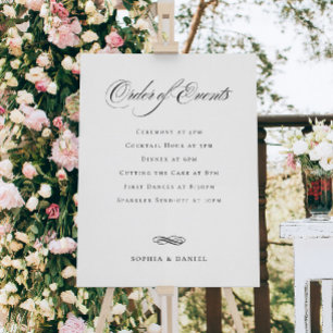 Elegante Reihenfolge der Hochzeiten Poster