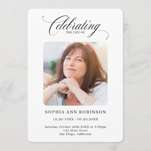 Elegante Reihenfolge des Skript-Fotos Programm (Vorderseite)