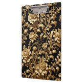 Elegante Reimagined: Die Schwarz-Gold-Blume Klemmbrett (Links)