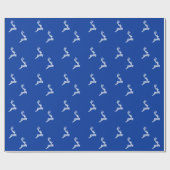 Elegante Reindeer Holiday Weihnachten Geschenkpapier (Flach)