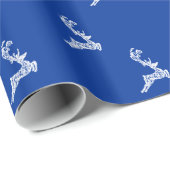 Elegante Reindeer Holiday Weihnachten Geschenkpapier (Rolleneckpunkt)