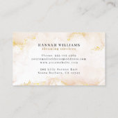 Elegante Reinigung von Goldmarmor Visitenkarte (Rückseite)