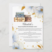 Elegante Reise von Miss nach Brautparty Einladung (Vorderseite)