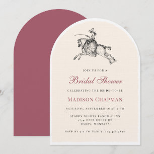 Elegante Reit-Bridal-Shower Einladung
