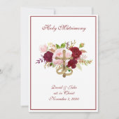 Elegante, religiös-katholische Hochzeit Einladung (Vorderseite)