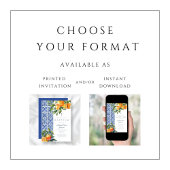 Elegante religiöse Cross Blue Tiles Taufe Einladung