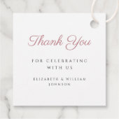 Elegante religiöse Cross Pink Script Taufe Geschenkanhänger (Rückseite)