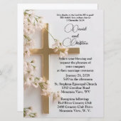 Elegante, religiöse Flat Wedding Einladung (Vorne/Hinten)