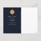Elegante religiöse Geburt Christlich Feiertagspostkarte (Rückseite)