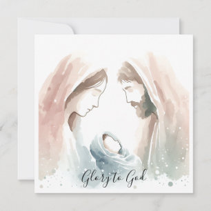 Elegante Religiöse Herrlichkeit Gott Christliches  Feiertagskarte