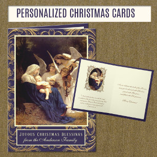 Elegante Religiöse Jungfrau Mary Angels Feiertagskarte