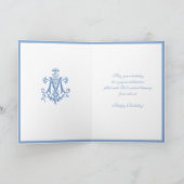 Elegante religiöse Jungfrau Mary Floral Karte (Innenseite)