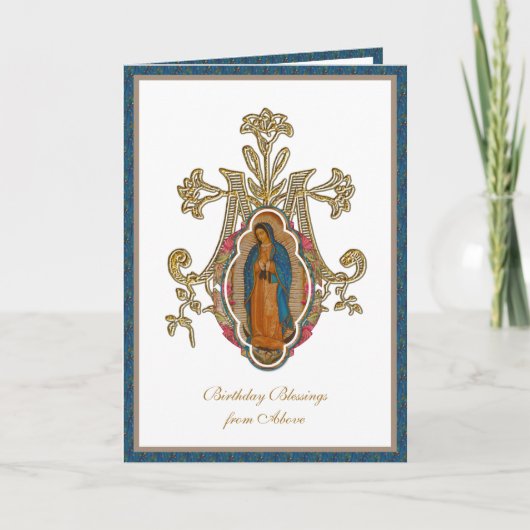 Elegante religiöse Jungfrau Mary Guadalupe Karte (Vorderseite)