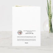 Elegante religiöse katholische Heilige Hochzeit Karte (Rückseite)