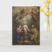 Elegante religiöse katholische Heilige Hochzeit Karte (Gelbe Blume)