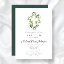 Elegante religiöse Kreuzbotanische Taufe