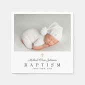 Elegante religiöse Kreuztaufe des Fotos Serviette (Vorderseite)