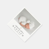 Elegante religiöse Kreuztaufe des Fotos Serviette (Ecke)