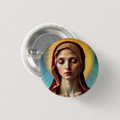 Elegante Renaissance-Jungfrau Mary Button (Vorne & Hinten)