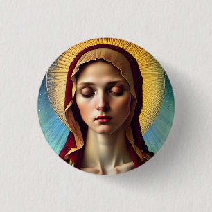Elegante Renaissance-Jungfrau Mary Button
