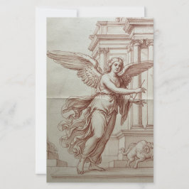 Elegante Renaissance-Sanguine-Kreide-Skizze Fine A