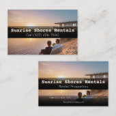 Elegante Rental Property Business Card Perfekt Visitenkarte (Vorne/Hinten)