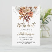 Elegante Renten-Party Einladung (Stehend Vorderseite)