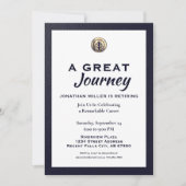 Elegante Renten-Party Einladung (Vorderseite)