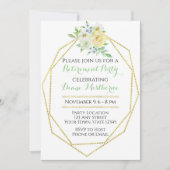 Elegante Renten-Party Einladung (Vorderseite)