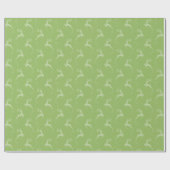Elegante Rentier Light Green Monotone Weihnachten Geschenkpapier (Flach)