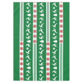 Elegante Rentiers Schneeflocken Mittelklasse Tischdecke (Vorderseite)