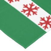 Elegante Rentiers Schneeflocken Mittelklasse Tischdecke (Schrägansicht)