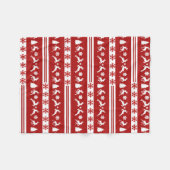 Elegante Rentiers Snowflakes - Kleine Fleecedecke (Vorderseite (Horizontal))
