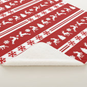 Elegante Rentiers Snowflakes - Schneeflocken Sherpadecke (3/4)