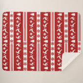 Elegante Rentiers Snowflakes - Schneeflocken Sherpadecke (Vorderseite (Horizontal))