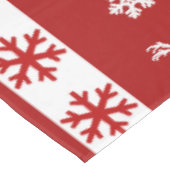 Elegante Rentiers Snowflakes - Schneeflocken Tischdecke (Schrägansicht)